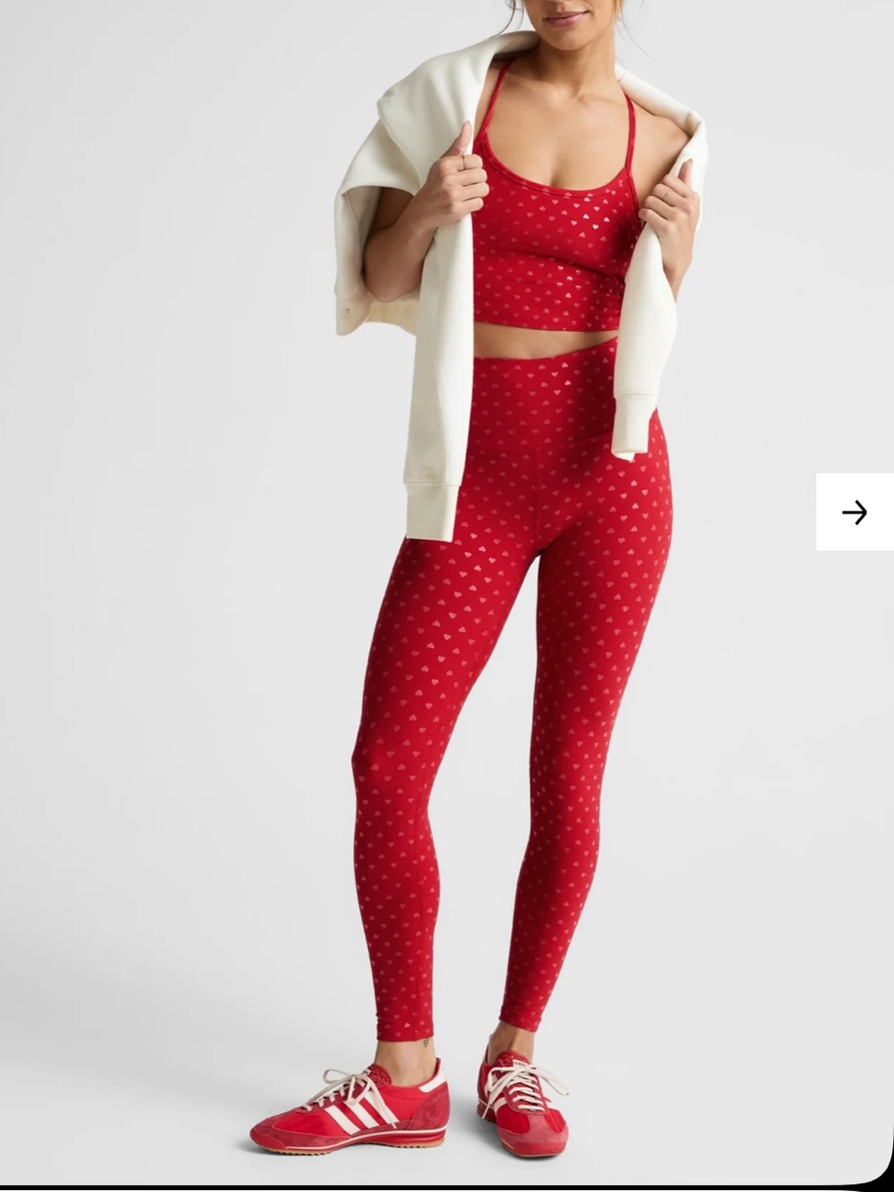 Beyond Yoga Holly Red Ditsy Hearts Set Medium